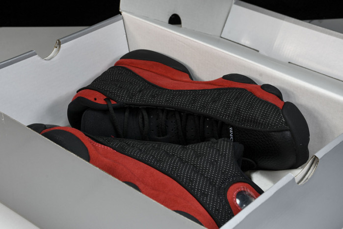 air jordan 13 retro“bred” black/ red mens 414571-004
