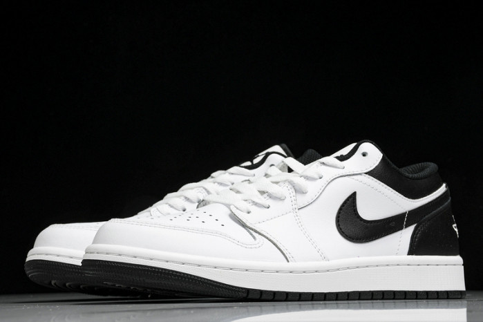jordan 1 low white black - 553558-132