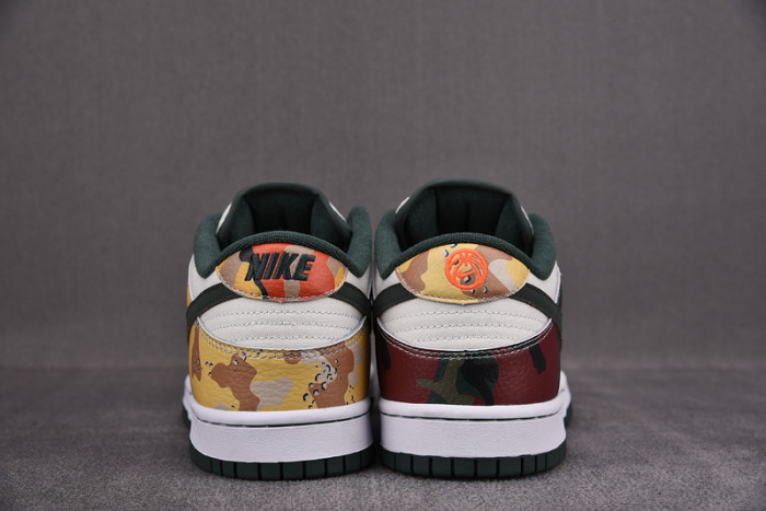 nike dunk low sail multi camo dh0957-100