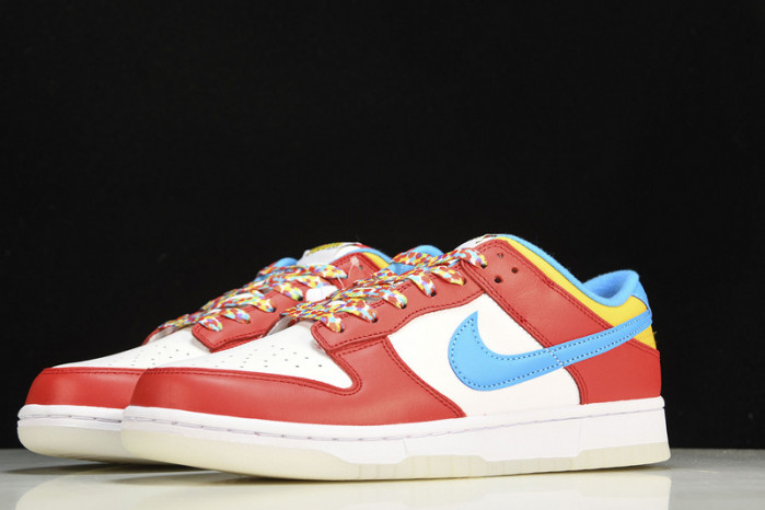 lebron james x nike dunk low fruity pebbles dh8009-600