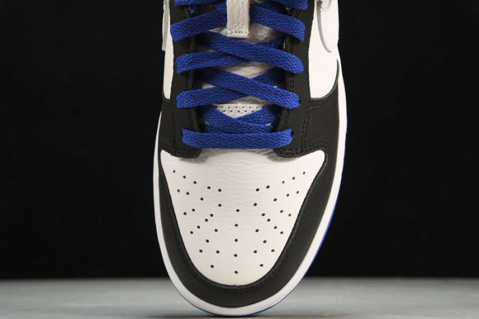 nike dunk low white black royal - fd9064-110
