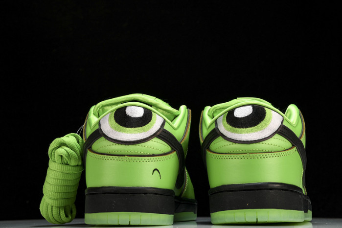 the powerpuff girls x nike sb dunk low “buttercup” fz8319-300
