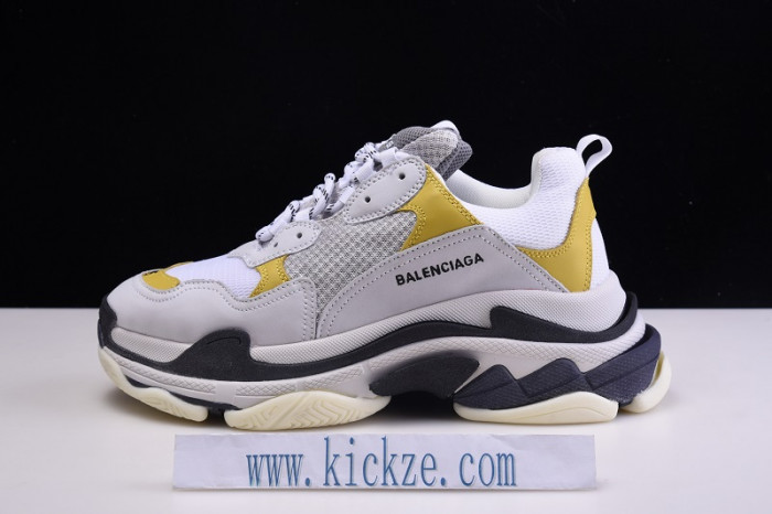 bl triple s trainers clear sole grey yellof white 541624 w09oh 1008