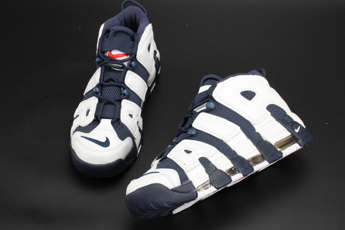 nike air more uptempo “olympic” white/midnight navy mens 414962-104