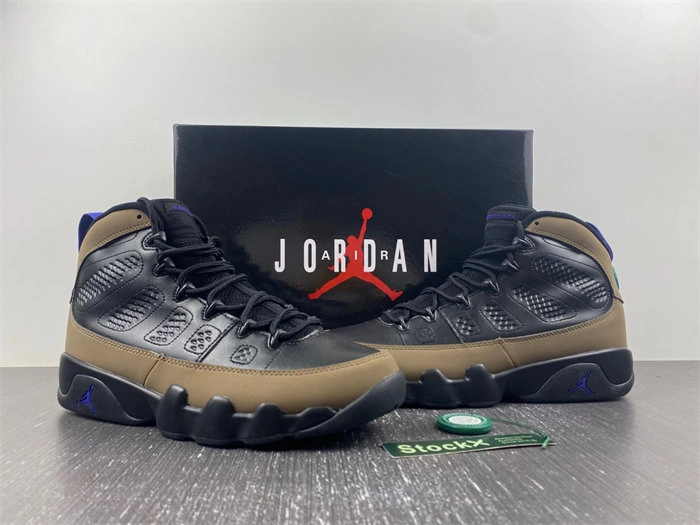 Vibrant Jordan 9 Retro Light Olive Concord CT8019- 4064