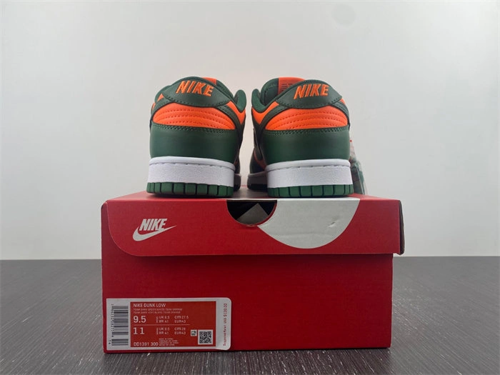 Nike Dunk Low Retro Miami Hurricanes  DD1391- Practical 4673